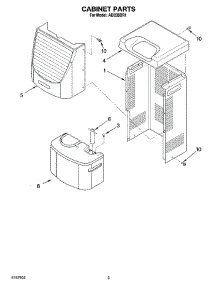 03 - Cabinet Parts parts for Whirlpool Dehumidifier AD25BBR1 from AppliancePartsPros.com