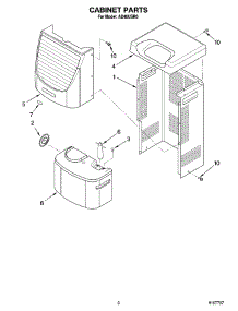 03 - Cabinet Parts parts for Whirlpool Dehumidifier AD40USR0 from AppliancePartsPros.com