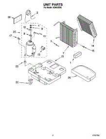 02 - Unit Parts parts for Whirlpool Dehumidifier AD65USR0 from AppliancePartsPros.com