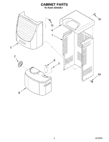 03 - Cabinet Parts parts for Whirlpool Dehumidifier AD40USL3 from AppliancePartsPros.com