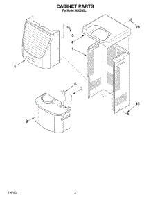 03 - Section parts for Whirlpool Dehumidifier AD50DSL1 from AppliancePartsPros.com