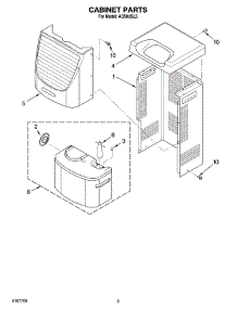 03 - Cabinet Parts parts for Whirlpool Dehumidifier AD50USL5 from AppliancePartsPros.com