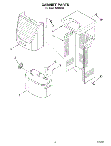 03 - Cabinet Parts parts for Whirlpool Dehumidifier AD40USL4 from AppliancePartsPros.com