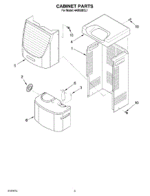 03 - Cabinet Parts parts for Whirlpool Dehumidifier 4AD50DSL1 from AppliancePartsPros.com