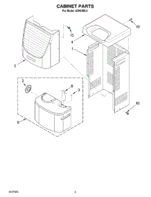 03 - Cabinet Parts parts for Whirlpool Dehumidifier AD50USL3 from AppliancePartsPros.com
