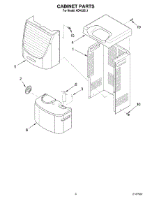 03 - Section parts for Whirlpool Dehumidifier AD40USL1 from AppliancePartsPros.com