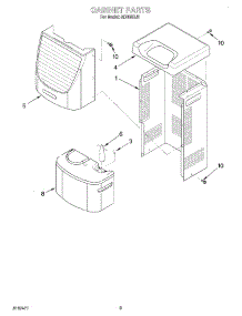 03 - Section parts for Whirlpool Dehumidifier AD050SJ2 from AppliancePartsPros.com