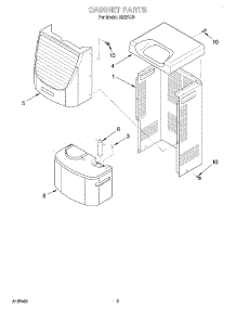 03 - Section parts for Whirlpool Dehumidifier AD25TJ3 from AppliancePartsPros.com