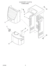 03 - Section parts for Whirlpool Dehumidifier AD40J2 from AppliancePartsPros.com