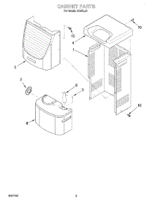 03 - Section parts for Whirlpool Dehumidifier AD50LJ0 from AppliancePartsPros.com