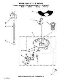 06 - Pump And Motor Parts parts for Whirlpool Dishwasher WDF530PAYB1 from AppliancePartsPros.com