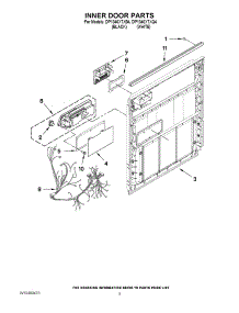 03 - Inner Door Parts parts for Whirlpool Dishwasher DP1040XTXQ4 from AppliancePartsPros.com