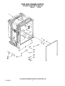 05 - Tub And Frame Parts parts for Whirlpool Dishwasher DP1040XTXQ4 from AppliancePartsPros.com