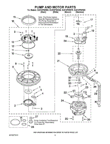 04 - Pump And Motor Parts parts for Whirlpool Dishwasher DU915PWWT0 from AppliancePartsPros.com