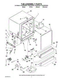 03 - Tub Assembly Parts parts for Whirlpool Dishwasher DU945PWWB0 from AppliancePartsPros.com