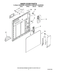 02 - Inner Door Parts parts for Whirlpool Dishwasher DU930PWWS0 from AppliancePartsPros.com