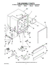 03 - Tub Assembly Parts parts for Whirlpool Dishwasher DU930PWWT0 from AppliancePartsPros.com
