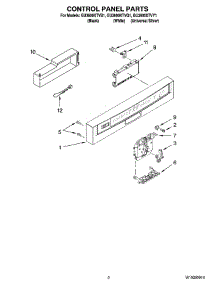 02 - Control Panel Parts parts for Whirlpool Dishwasher GU3600XTVQ1 from AppliancePartsPros.com