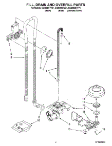 04 - Fill, Drain And Overfill Parts parts for Whirlpool Dishwasher GU3600XTVQ1 from AppliancePartsPros.com