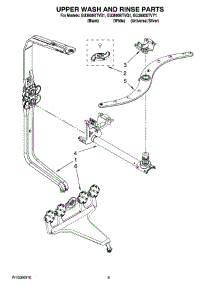 07 - Upper Wash And Rinse Parts parts for Whirlpool Dishwasher GU3600XTVB1 from AppliancePartsPros.com