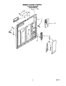 02 - Inner Door parts for Whirlpool Dishwasher DU9400XB0 from AppliancePartsPros.com