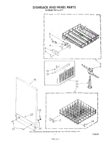05 - Dishrack And Panel parts for Whirlpool Dishwasher DU9400XT1 from AppliancePartsPros.com