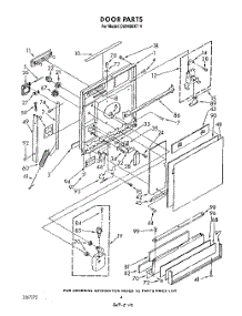 03 - Door parts for Whirlpool Dishwasher DU9400XT4 from AppliancePartsPros.com