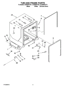 05 - Tub And Frame Parts parts for Whirlpool Dishwasher GU3600XTVY1 from AppliancePartsPros.com