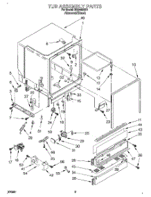 03 - Tub Assembly parts for Whirlpool Dishwasher DU9400XB1 from AppliancePartsPros.com