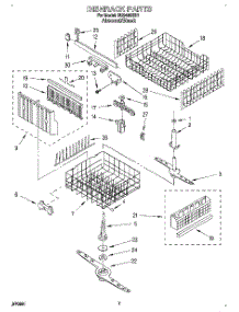 05 - Dishrack parts for Whirlpool Dishwasher DU9400XB1 from AppliancePartsPros.com