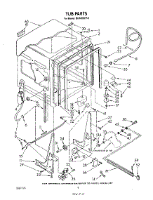 02 - Tub , Literature And Optional parts for Whirlpool Dishwasher DU9400XT0 from AppliancePartsPros.com