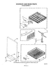 05 - Dish Rack And Panel parts for Whirlpool Dishwasher DU9400XT4 from AppliancePartsPros.com