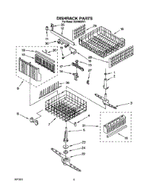 06 - Dishrack, Lit / Optional parts for Whirlpool Dishwasher DU9400XY1 from AppliancePartsPros.com