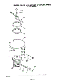 04 - Heater, Pump And Lower Spray Arm parts for Whirlpool Dishwasher DU9400XT0 from AppliancePartsPros.com