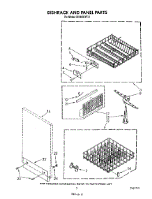 05 - Dishrack And Panel parts for Whirlpool Dishwasher DU9400XT0 from AppliancePartsPros.com