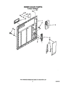 03 - Inner Door parts for Whirlpool Dishwasher DU9400XY0 from AppliancePartsPros.com