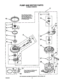 05 - Pump And Motor parts for Whirlpool Dishwasher DU9400XY0 from AppliancePartsPros.com