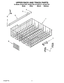 09 - Upper Rack And Track Parts parts for Whirlpool Dishwasher DU1301XTVQ1 from AppliancePartsPros.com