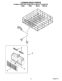 10 - Lower Rack Parts parts for Whirlpool Dishwasher DU1301XTVQ1 from AppliancePartsPros.com