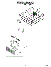 10 - Lower Rack Parts parts for Whirlpool Dishwasher DU1345XTVQ0 from AppliancePartsPros.com