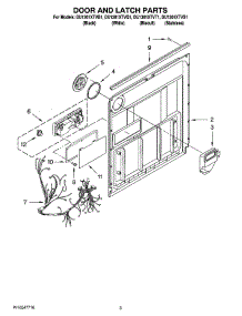 03 - Door And Latch Parts parts for Whirlpool Dishwasher DU1301XTVT1 from AppliancePartsPros.com