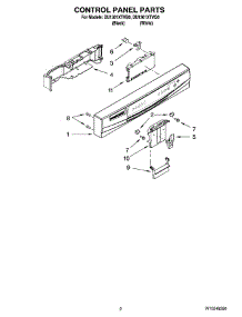 02 - Control Panel Parts parts for Whirlpool Dishwasher DU1301XTVQ0 from AppliancePartsPros.com