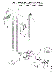 04 - Fill, Drain And Overfill Parts parts for Whirlpool Dishwasher DU1301XTVT1 from AppliancePartsPros.com