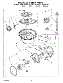 06 - Pump And Motor Parts parts for Whirlpool Dishwasher DU1301XTVT1 from AppliancePartsPros.com