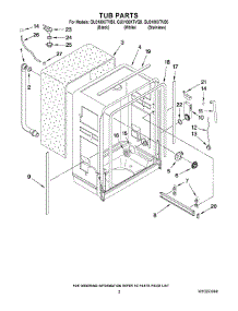 02 - Tub Parts parts for Whirlpool Dishwasher GU3100XTVS0 from AppliancePartsPros.com