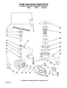 05 - Pump And Sprayarm Parts parts for Whirlpool Dishwasher GU3100XTVS0 from AppliancePartsPros.com