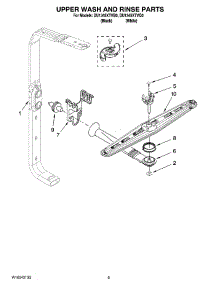 07 - Upper Wash And Rinse Parts parts for Whirlpool Dishwasher DU1345XTVB0 from AppliancePartsPros.com