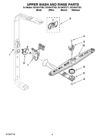 07 - Upper Wash And Rinse Parts parts for Whirlpool Dishwasher DU1301XTVT1 from AppliancePartsPros.com