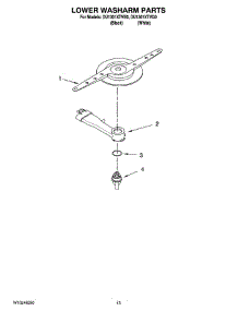 11 - Lower Washarm Parts, Optional Parts (Not Included) parts for Whirlpool Dishwasher DU1301XTVB0 from AppliancePartsPros.com