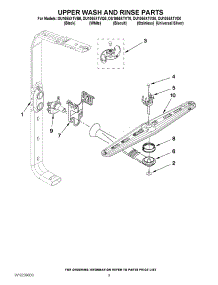 07 - Upper Wash And Rinse Parts parts for Whirlpool Dishwasher DU1055XTVD0 from AppliancePartsPros.com
